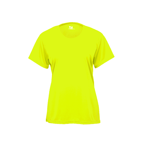 Badger Sport B-Core Women's Tee (416000-002203), Color 'Safety Yellow'
